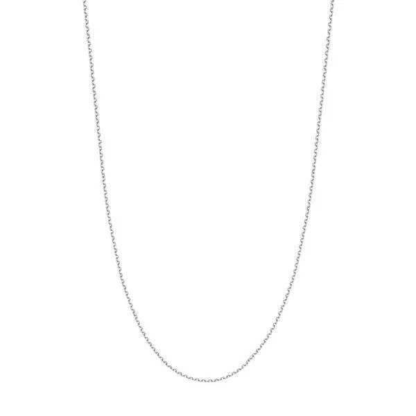 14K White Gold 1.8mm Cable Chain 20