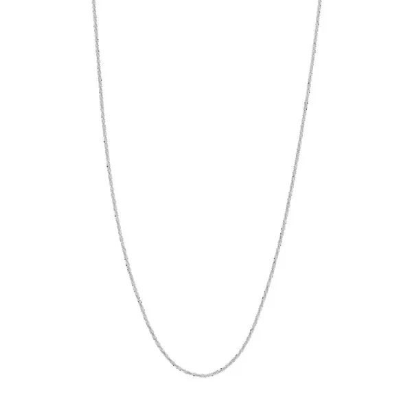 14K White Gold 1.15mm Sparkle Chain 16