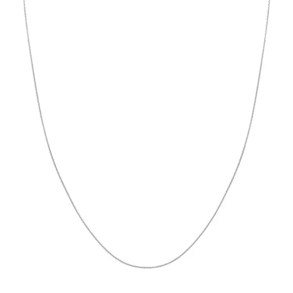 14K White Gold 0.8mm Cable Chain 16