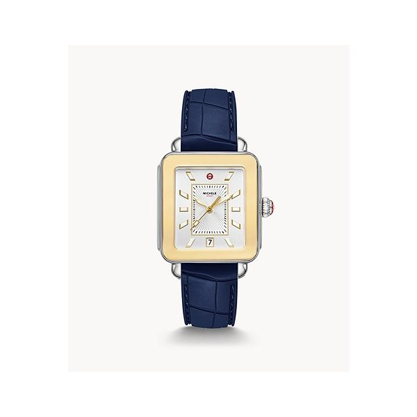 Michele - Deco Sport Two-Tone Navy Silicone Watch Steve Lennon & Co Jewelers  New Hartford, NY