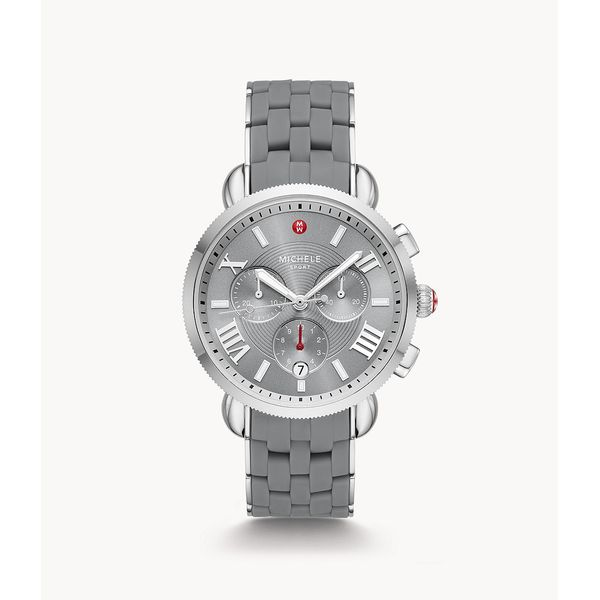 Michele - Sporty Sport Sail Slate Silicone-Wrapped Stainless Steel Watch Steve Lennon & Co Jewelers  New Hartford, NY