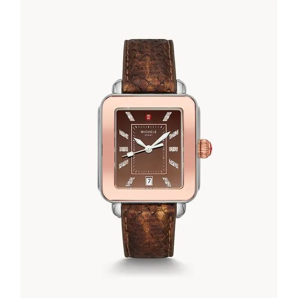 Michele - Deco Stainless Topaz Dial Watch Steve Lennon & Co Jewelers  New Hartford, NY