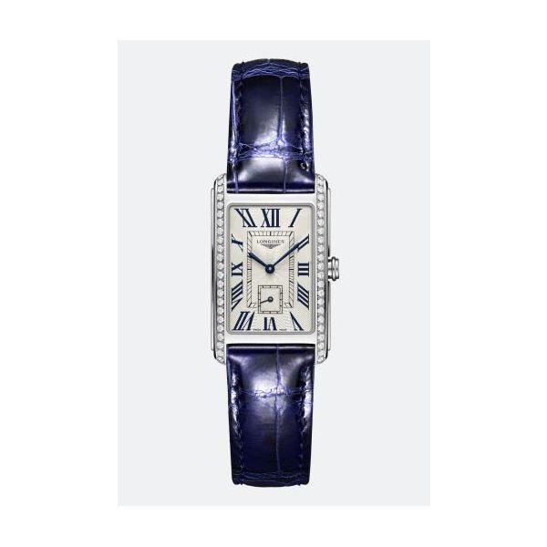 Longines DolceVita Collection -17MM, Stainless steel Scratch-resistant  sapphire crystal, Alligator strap With buckle Blue