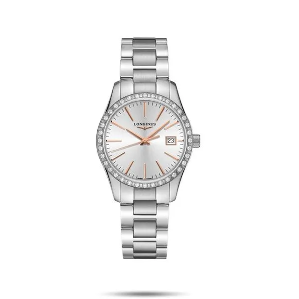 Longines Conquest Collection - Dimension: Ø 34.00 mmMovement Type: QuartzMaterial: Stainless steelDial colour: Sunray Steve Lennon & Co Jewelers  New Hartford, NY