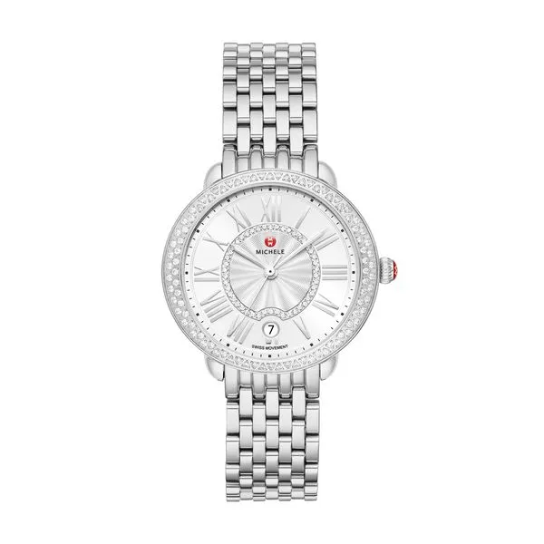 Michele Serein Mid Stainless Steel Diamond Watch Steve Lennon & Co Jewelers  New Hartford, NY