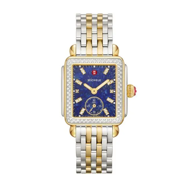 Michele deco watch two tone clearance