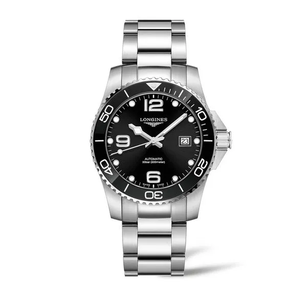 Longines HydroConquest Collection - 41MM, Stainless steel and ceramic bezel, Glass Scratch-resistant sapphire crystal, with seve Steve Lennon & Co Jewelers  New Hartford, NY