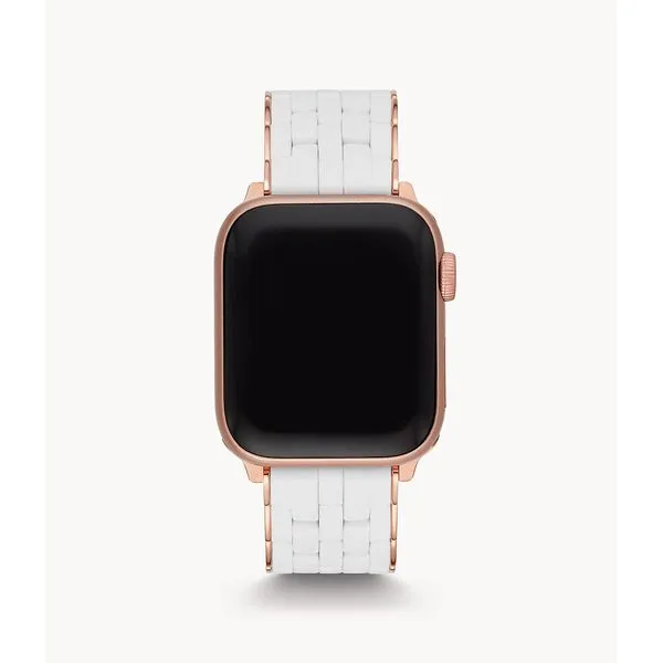 Michele White Silicone-Wrapped Bracelet Band for Apple Watch Steve Lennon & Co Jewelers  New Hartford, NY