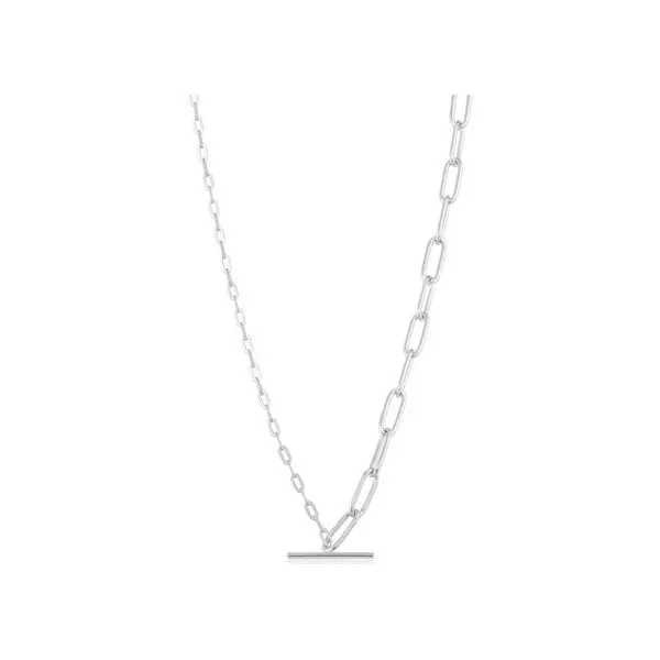 Ania Haie Mixed Linked T-Bar Necklace - Silver Steve Lennon & Co Jewelers  New Hartford, NY