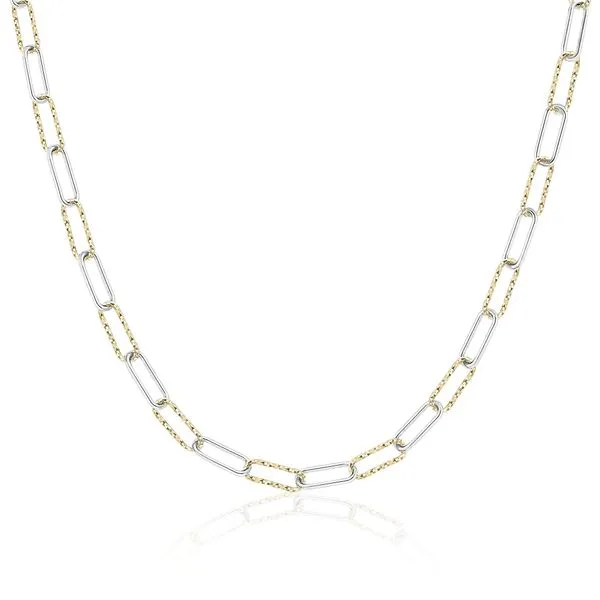 Ela Rae Sparkle Mix Rectangle Chain Small Size 14 Inch Steve Lennon & Co Jewelers  New Hartford, NY