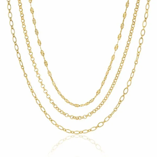Ela Rae Three Layer - Stamped Chain Steve Lennon & Co Jewelers  New Hartford, NY