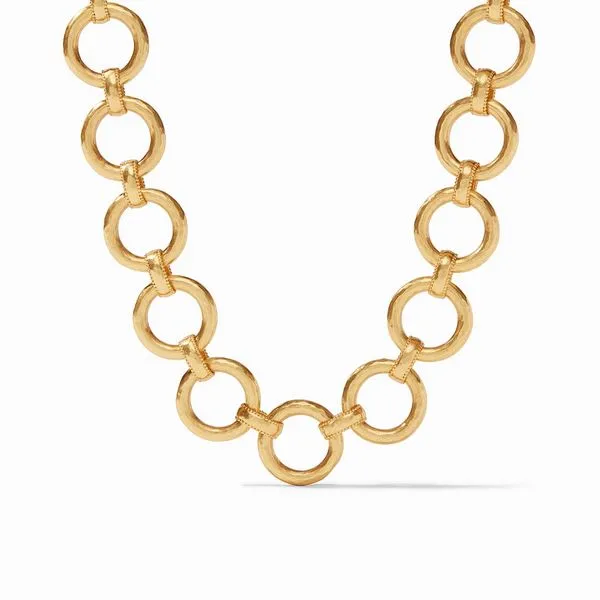 Julie Vos Savoy Large Link Necklace Gold Steve Lennon & Co Jewelers  New Hartford, NY