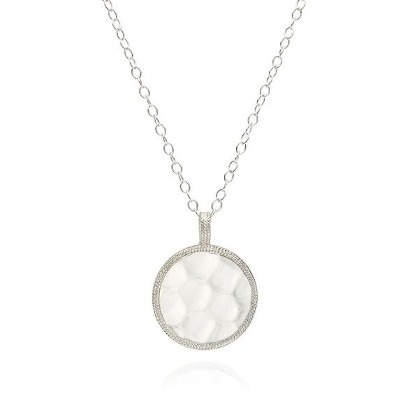 Anna Beck  - Hammered Pendant Necklace - Gold & Silver Steve Lennon & Co Jewelers  New Hartford, NY