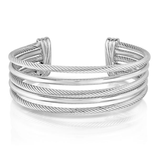 Phillip Gavriel Italian Cable Magnifica Five Row Cuff in Sterling Silver Steve Lennon & Co Jewelers  New Hartford, NY