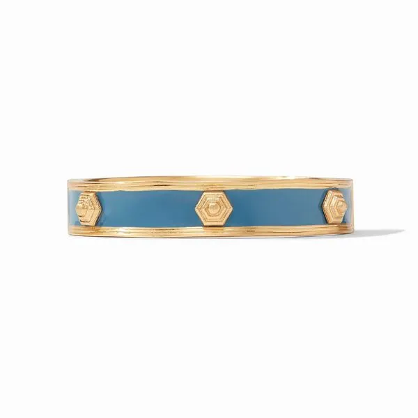 Julie Vos -Palladio Enamel Hinge Bangle Denim Blue Enamel Steve Lennon & Co Jewelers  New Hartford, NY