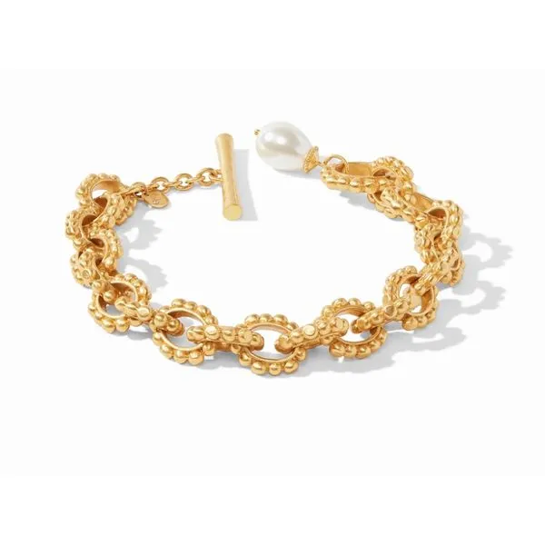 Julie Vos- Marbella Link Bracelet with pearl accent charm. Steve Lennon & Co Jewelers  New Hartford, NY