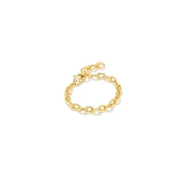 Kendra Scott Korinne Chain Bracelet Gold Metal Steve Lennon & Co Jewelers  New Hartford, NY
