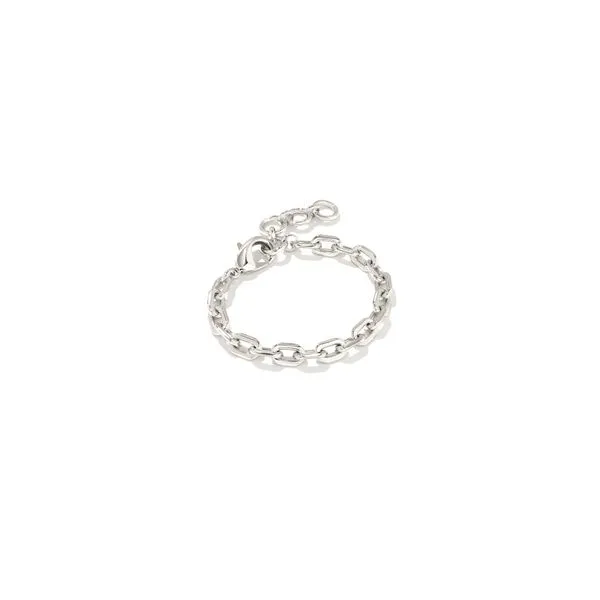 Kendra Scott Korinne Chain Bracelet Rhodium Metal Steve Lennon & Co Jewelers  New Hartford, NY