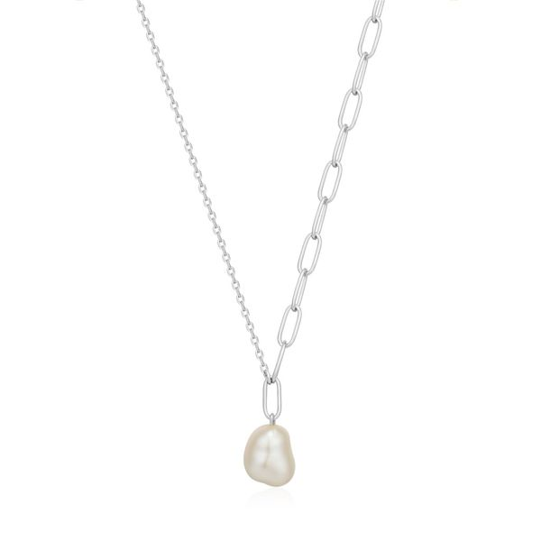Ania Haie Silver Necklace With Potato Pearls Steve Lennon & Co Jewelers  New Hartford, NY