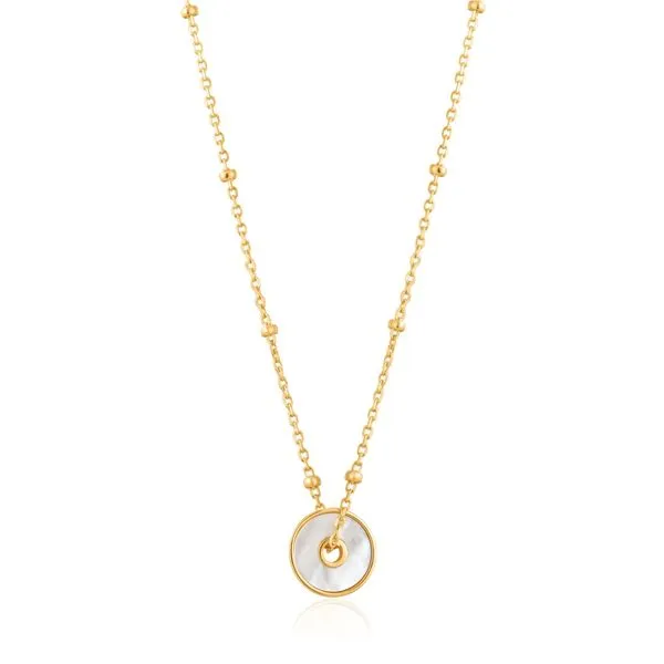 Ania Haie Silver Necklace With R Mother Of Pearls Steve Lennon & Co Jewelers  New Hartford, NY
