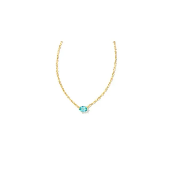 Kendra Scott Cailin Pendant Necklace Gold Acqa Crystal Steve Lennon & Co Jewelers  New Hartford, NY