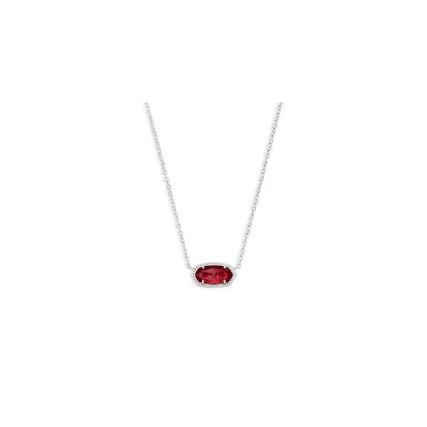 Kendra Scott -Elisa Necklace with Rhodium Clear Berry Steve Lennon & Co Jewelers  New Hartford, NY