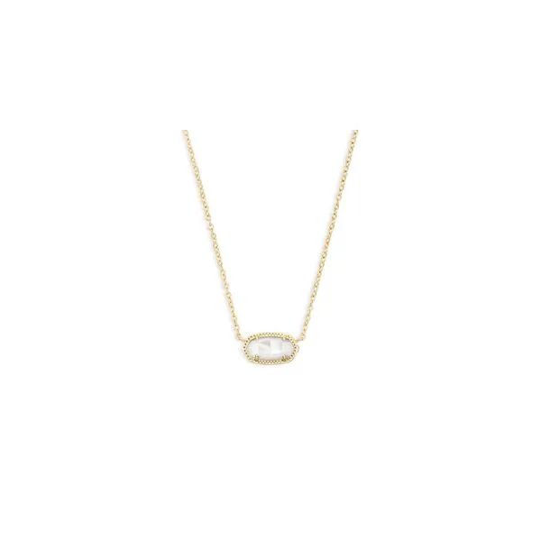Kendra Scott - Elisa Short Pendant Necklace Gold Ivory Mother Of Pearl Steve Lennon & Co Jewelers  New Hartford, NY