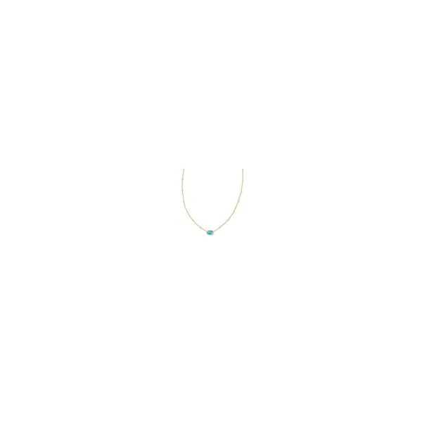 Kendra Scott Mini Elisa Satellite Short Pendant Necklace Gold Turquoise Steve Lennon & Co Jewelers  New Hartford, NY