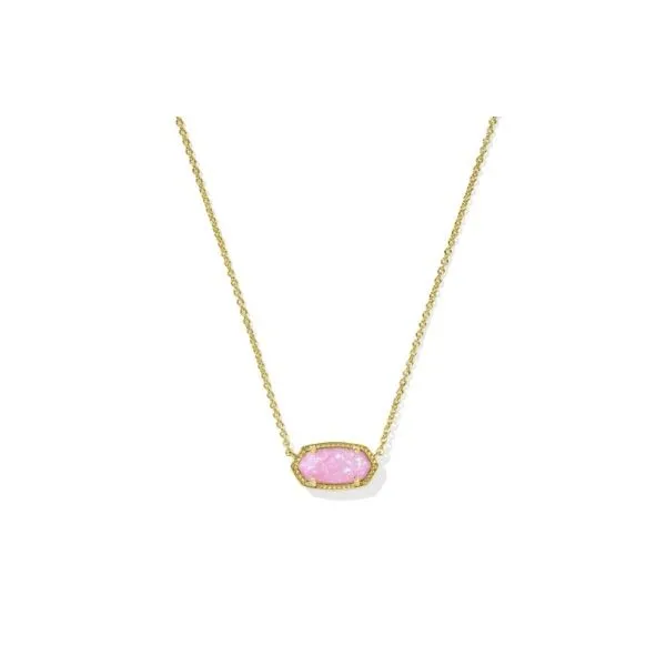 Kendra Scott Elisa Short Pendant Necklace Carnation Kyocera Opal Steve Lennon & Co Jewelers  New Hartford, NY
