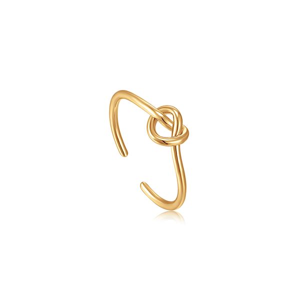 Ania Haie - Gold Knot Adjustable Ring 14kt gold plated on sterling silver S. Lennon & Co Jewelers New Hartford, NY