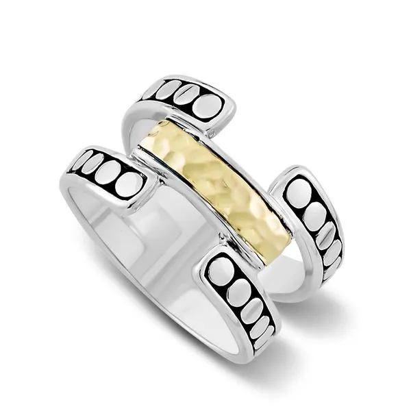 Samuel B. - Sterling Silver Dot Design Hammered Open Design Ring Steve Lennon & Co Jewelers  New Hartford, NY