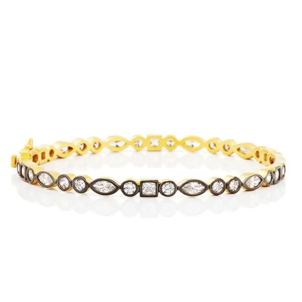 Freida Rothman Signature Mixed Shape Hinge Bangle Steve Lennon & Co Jewelers  New Hartford, NY