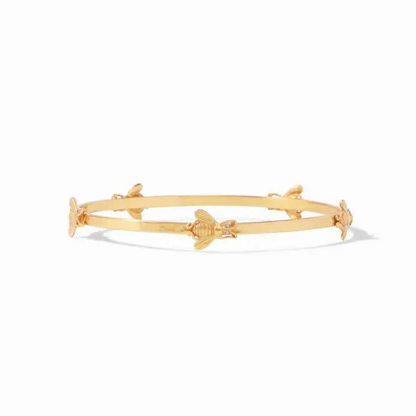 Julie Vos Bee Bangle Gold Cubic Zirconia - Medium Steve Lennon & Co Jewelers  New Hartford, NY
