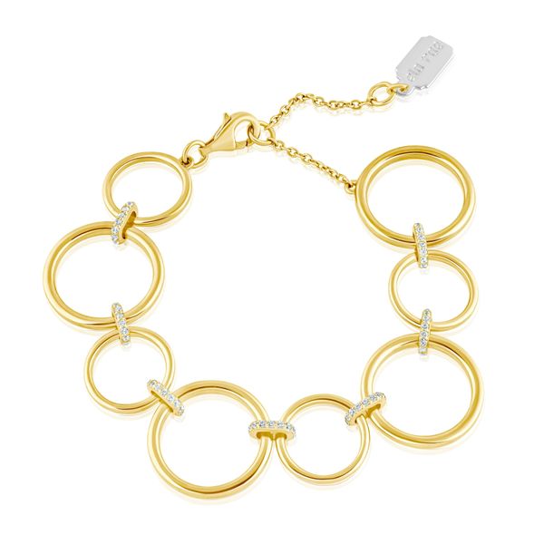 Ela Rae Riley Alternating Ring Bracelet White Ziron Glossy Steve Lennon & Co Jewelers  New Hartford, NY