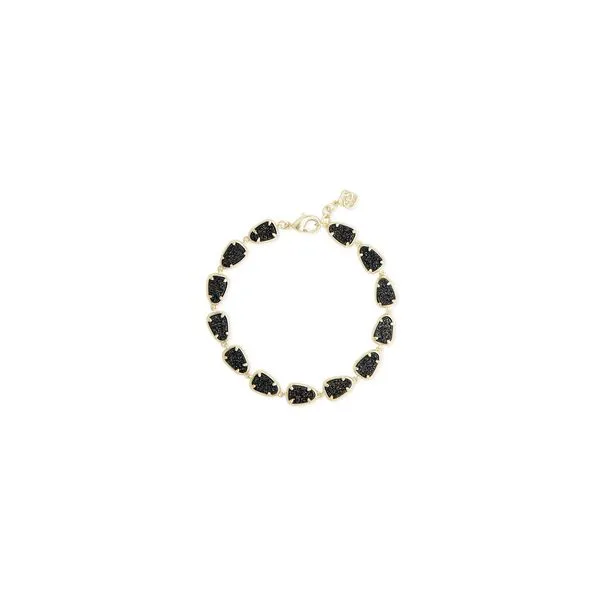 Kendra Scott SUSANNA BRACELET GOLD BLACK DRUSY Steve Lennon & Co Jewelers  New Hartford, NY