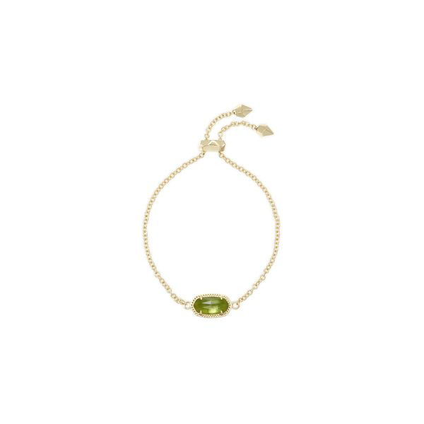 Kendra Scott Elaina Delicate Chain Bracelet Gold Peridot Illusion Steve Lennon & Co Jewelers  New Hartford, NY