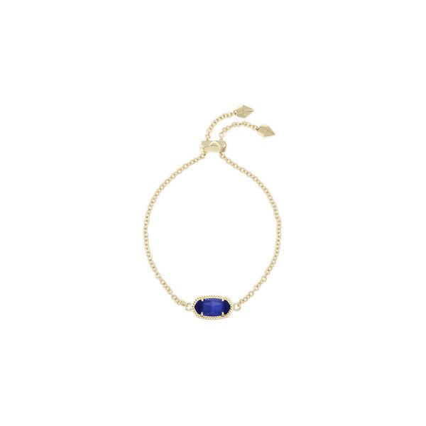 Kendra Scott Elaina Delicate Chain Bracelet Gold Cobalt Cats Eye Steve Lennon & Co Jewelers  New Hartford, NY