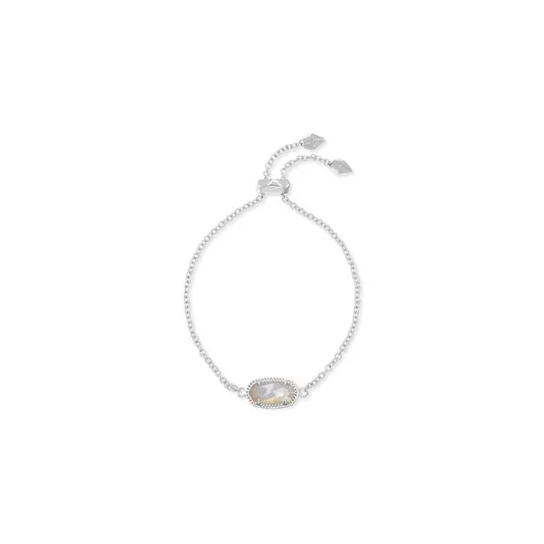 Kendra Scott Elaina Delicate Chain Bracelet Rhodium Ivory Mother of Pearl Steve Lennon & Co Jewelers  New Hartford, NY