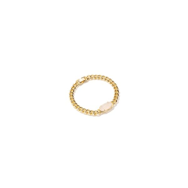 Kendra Scott Elaina Delicate Chain Bracelet Gold Iridescent Drusy Steve Lennon & Co Jewelers  New Hartford, NY