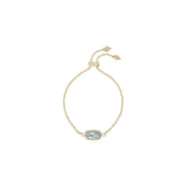Kendra Scott Elaina Delicate Chain Bracelet Gold Light Blue Illusion Steve Lennon & Co Jewelers  New Hartford, NY