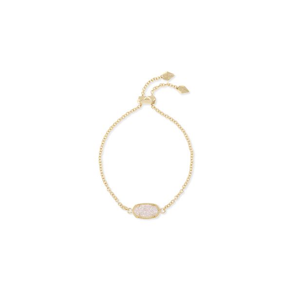 Kendra Scott -Elaina Delicate Chain Bracelet Gold Iridescent Drusy Steve Lennon & Co Jewelers  New Hartford, NY