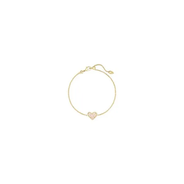 Kendra Scott -Ari Heart Delicate Chain Bracelet With Iridescent Drusy Steve Lennon & Co Jewelers  New Hartford, NY