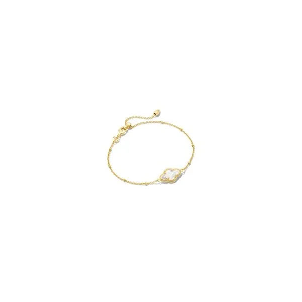 Kendra Scott Abbie Satellite Chain Bracelet Gold Ivory Mother of Pearl Steve Lennon & Co Jewelers  New Hartford, NY