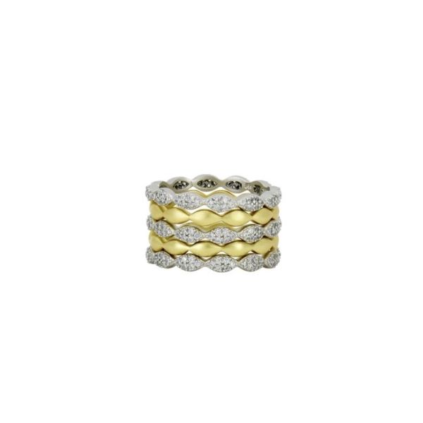 FREIDA ROTHMAN HOPE COLLECTION - LAYERS OF ARMOR 5-STACK RING SIZE 7 Steve Lennon & Co Jewelers  New Hartford, NY