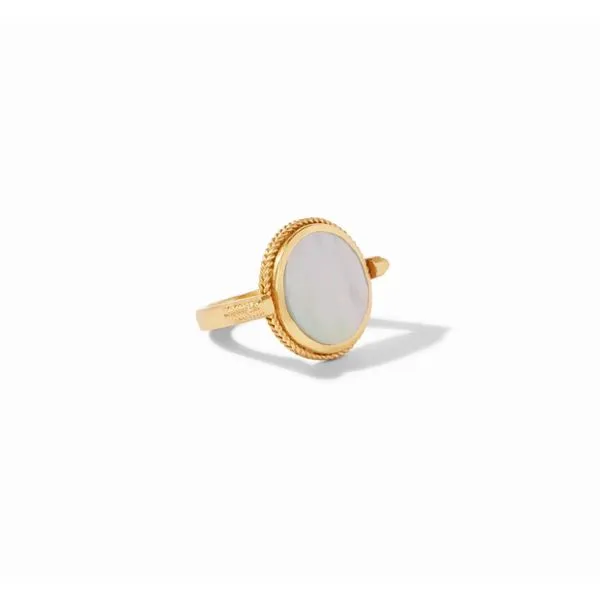 Julie Vos Coin Revolving Ring Gold Mother of Pearl - Size 7 Steve Lennon & Co Jewelers  New Hartford, NY