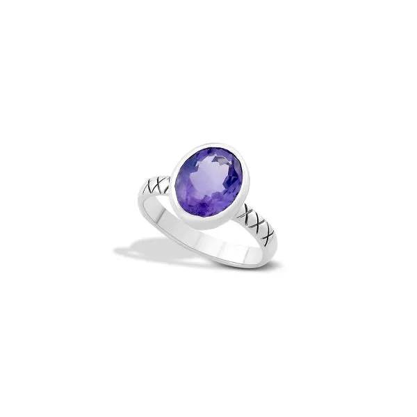 Samuel B. SS Oval Cu Faceted Amethyst Ring Steve Lennon & Co Jewelers  New Hartford, NY