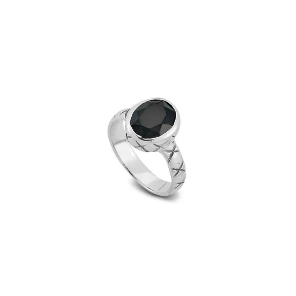 Samuel B. SS Oval Cut Faceted  Onyx Ring Steve Lennon & Co Jewelers  New Hartford, NY
