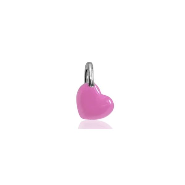 Alex Woo - Mini Addition Sterling Silver Pink Enamel Heart Steve Lennon & Co Jewelers  New Hartford, NY