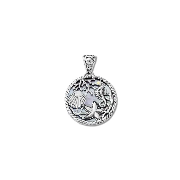 Samuel B. SS/18K Kelud Pendant Sealife Design Pendant With Pink Mother Of Pearl S. Lennon & Co Jewelers New Hartford, NY