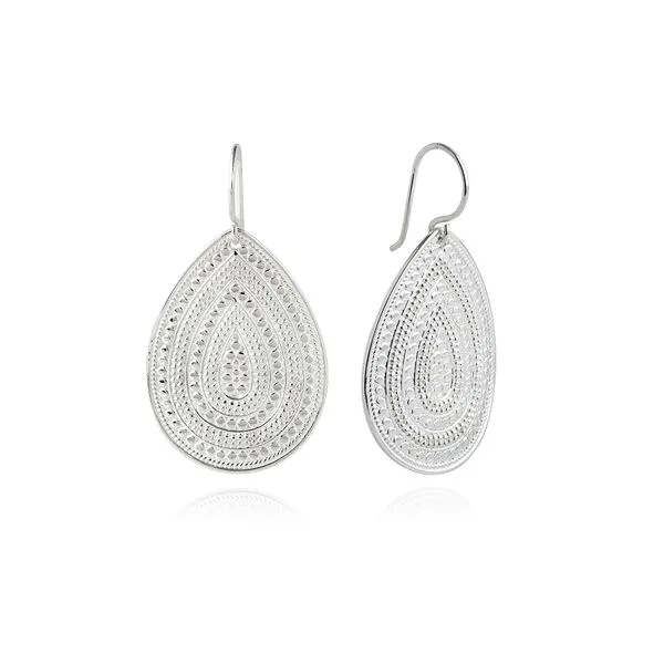 Anna Beck Classic Large Teardrop Earrings - Silver. Steve Lennon & Co Jewelers  New Hartford, NY